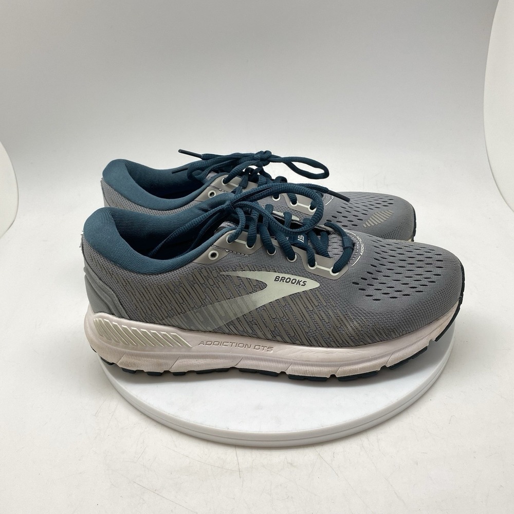 Brooks Sneakers Womens 9 B Addiction GTS 15 1203521B099 Gray Running Gym Shoes